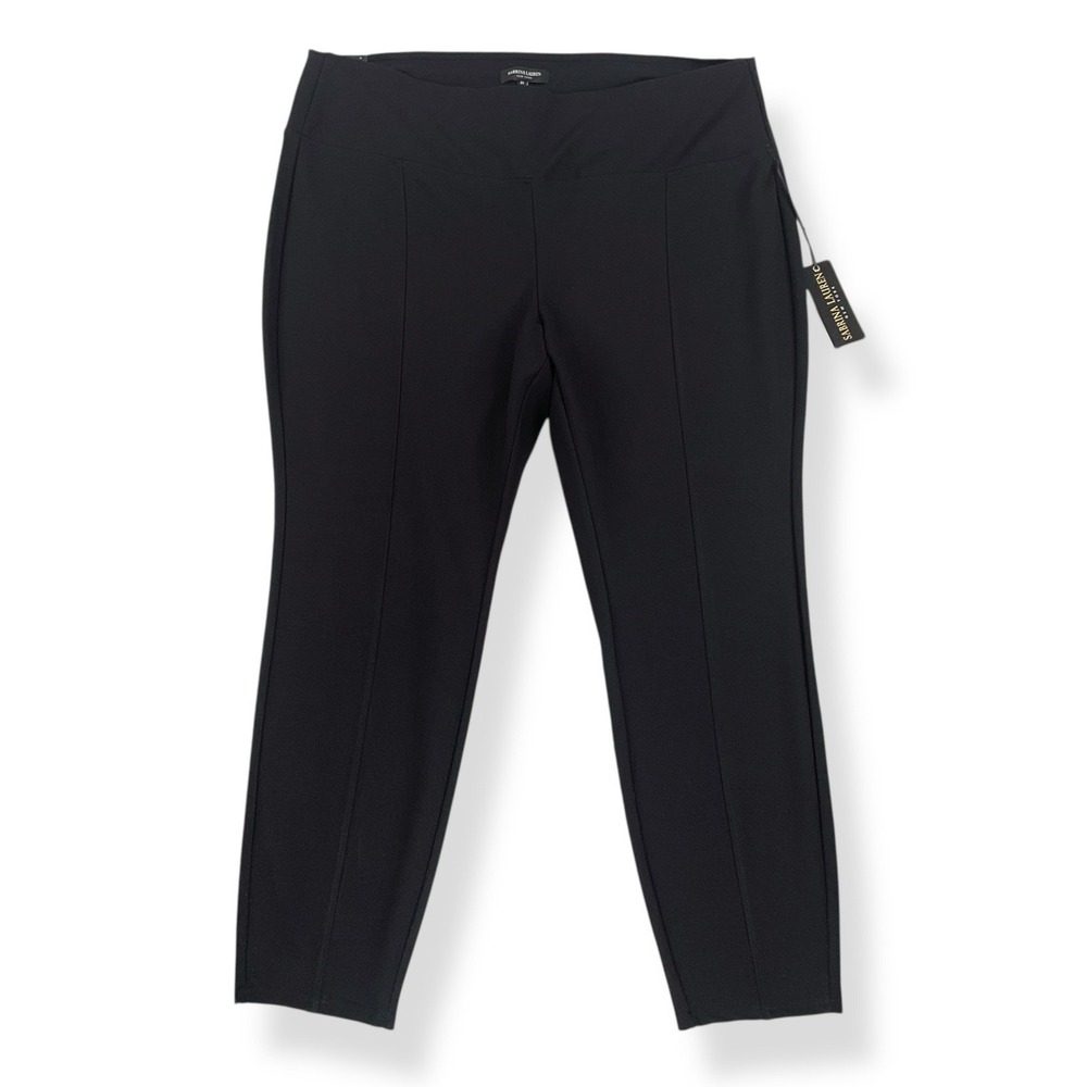 Sabrina Lauren Pants Women 3X Black Ponte Skinny Pull On Legging Ultra Soft NWT